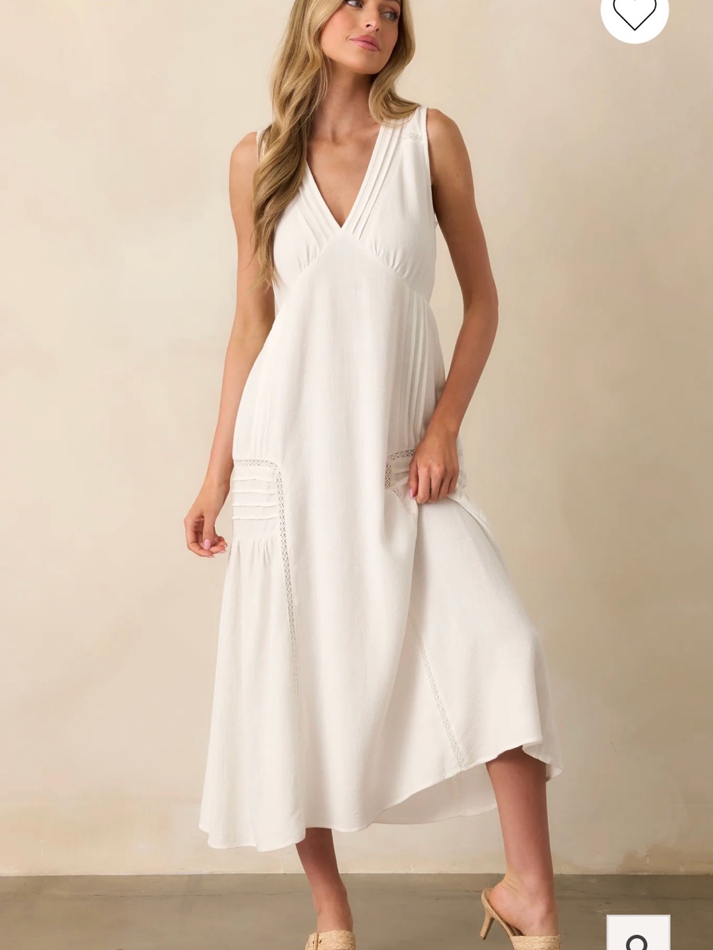 Red Dress Boutique - Only Goes Up From Here Ivory Linen Blend Maxi Dress